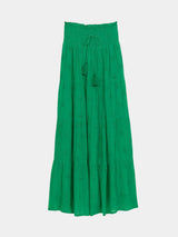 Mabe Frani Embroidered Maxi Skirt Green