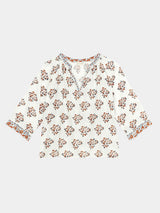 Mabe Stella PrintLong Sleeve Top Ecru