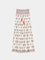 Mabe Stella Print Maxi Skirt Ecru