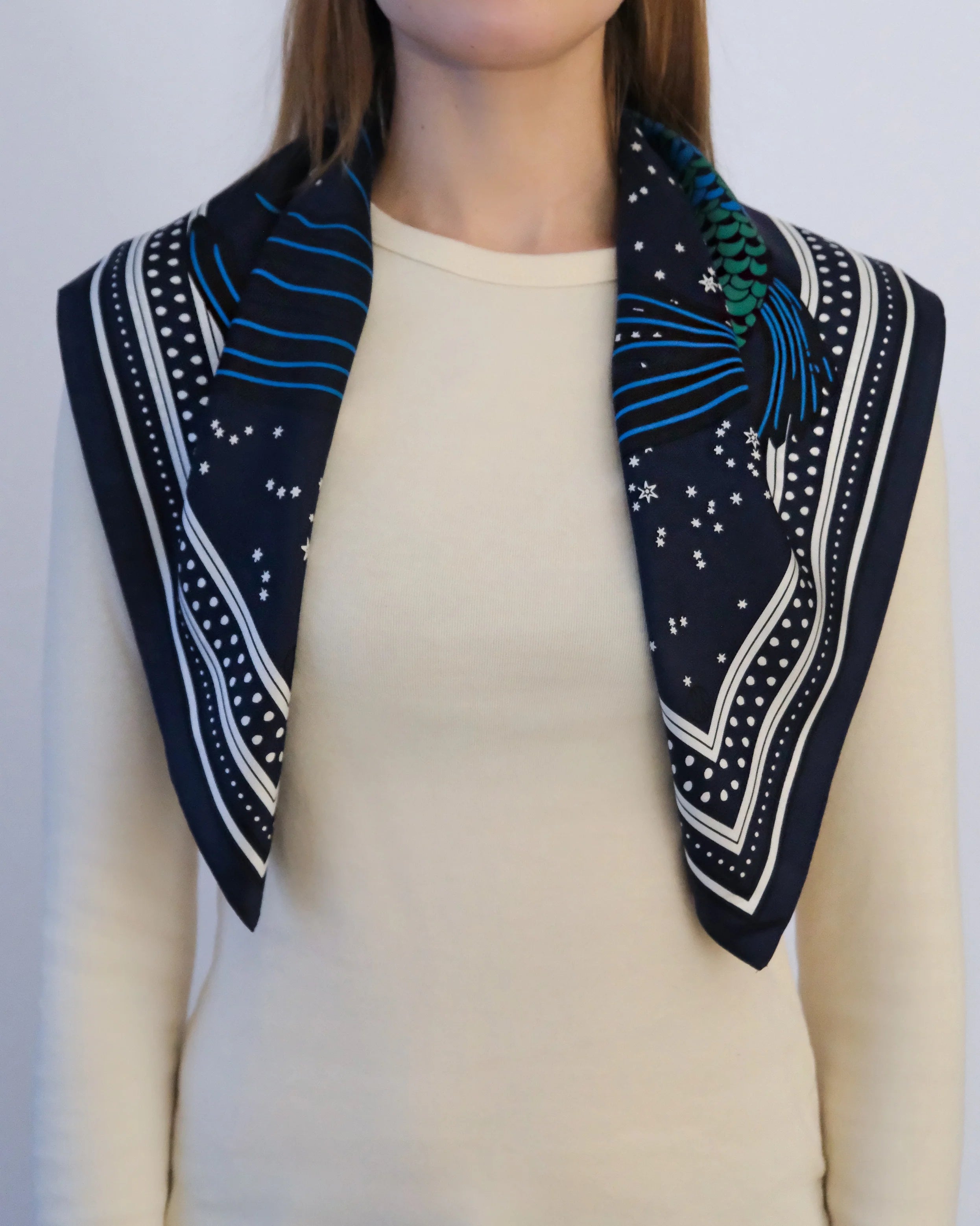 Le Scarf Pisces Scarf Navy
