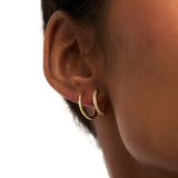 Orelia Pavé Huggie Hoop 12mm