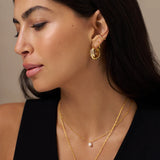 Orelia Interlocking Hoop Earrings