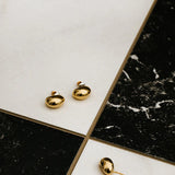 Orelia Polished Domed Mini Stud Earrings in Gold Orelia