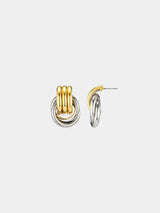 Orelia Mixed Plate Statement Interlocking Earrings Orelia