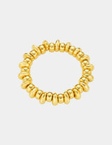 Orelia Polished Metal Nugget Stretch Bracelet