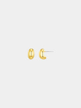 Orelia Polished Domed Mini Stud Earrings in Gold Orelia