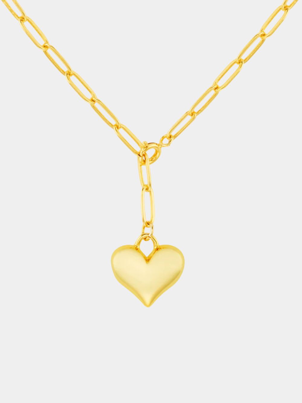 Domed Heart Charm Adjustable Necklace Orelia