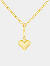 Domed Heart Charm Adjustable Necklace Orelia