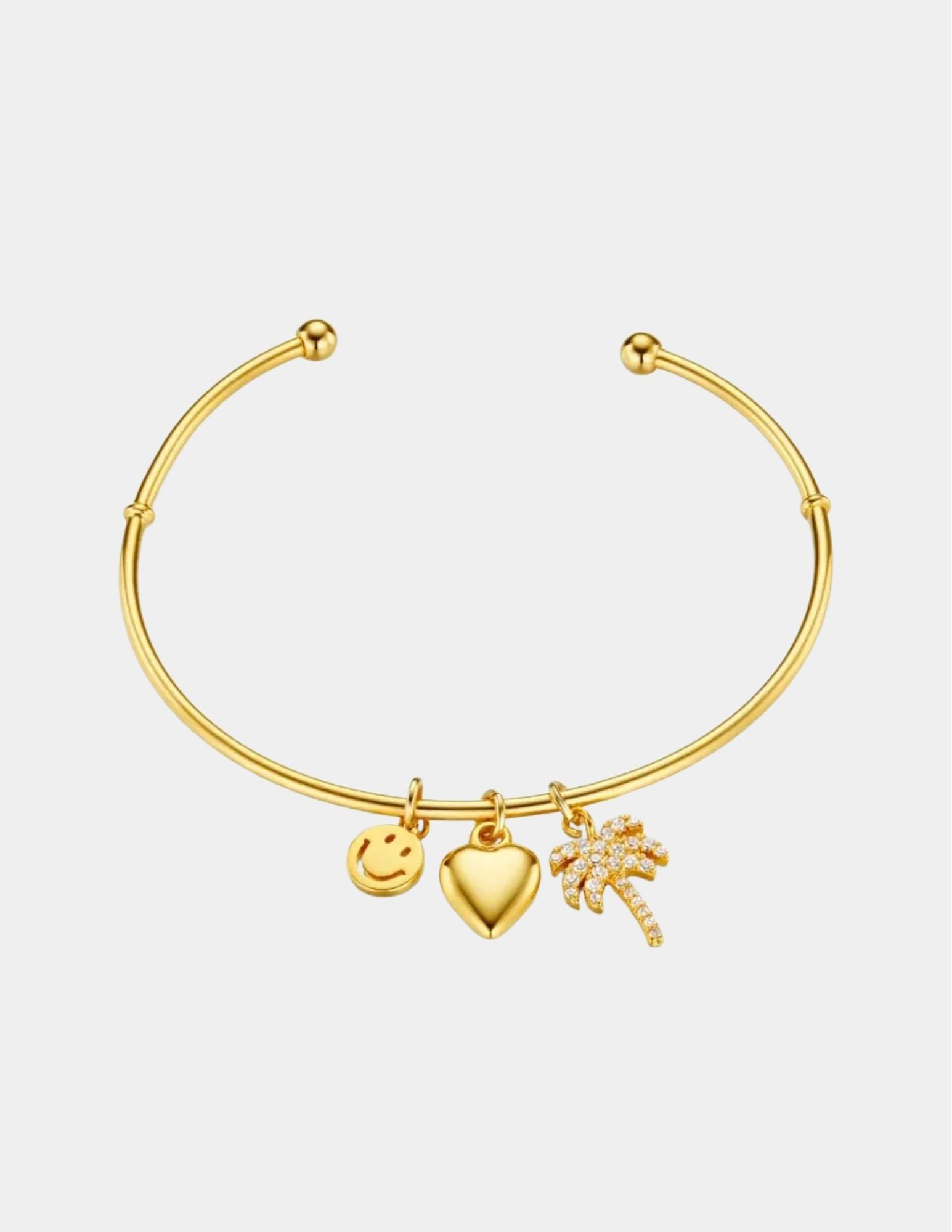 Orelia Eclectic Mixed Charm Open Bangle