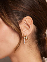 Tapered Domed Hoop in Gold Orelia