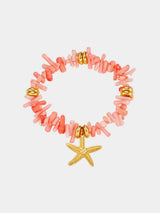 Orelia Pink Coral Starfish Bracelet