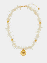 Orelia Cream Chip Shell Necklace