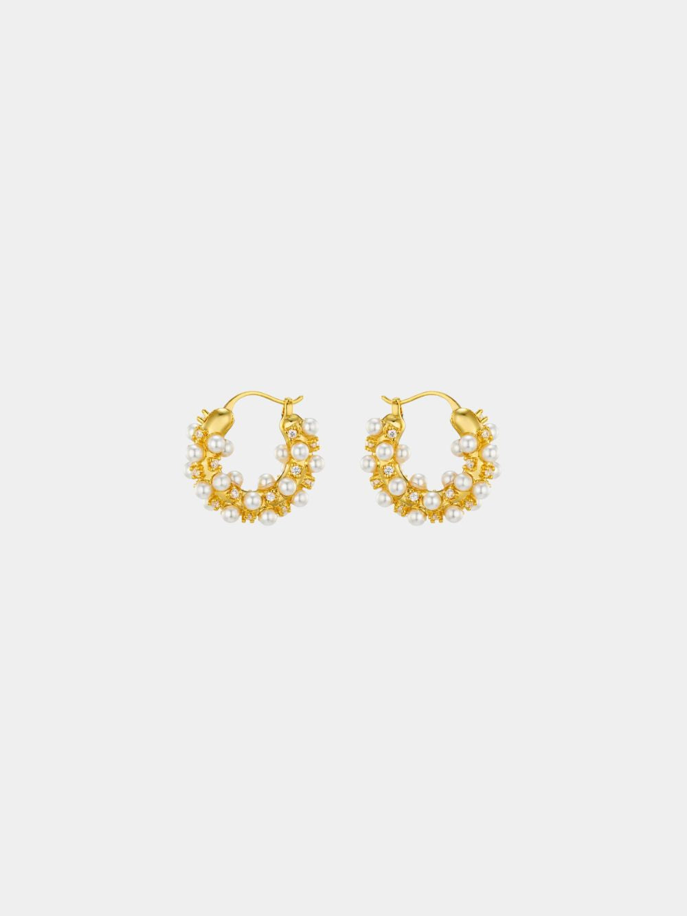 Orelia Pearl & Crystal Embellished Hoop Orelia