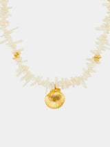 Orelia Cream Chip Shell Necklace
