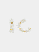 Orelia Coral Chip Shell Earrings
