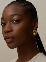 Orelia Textured Domed Statement Stud Orelia
