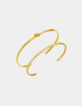 Orelia Crystal Knot Bangle Gold