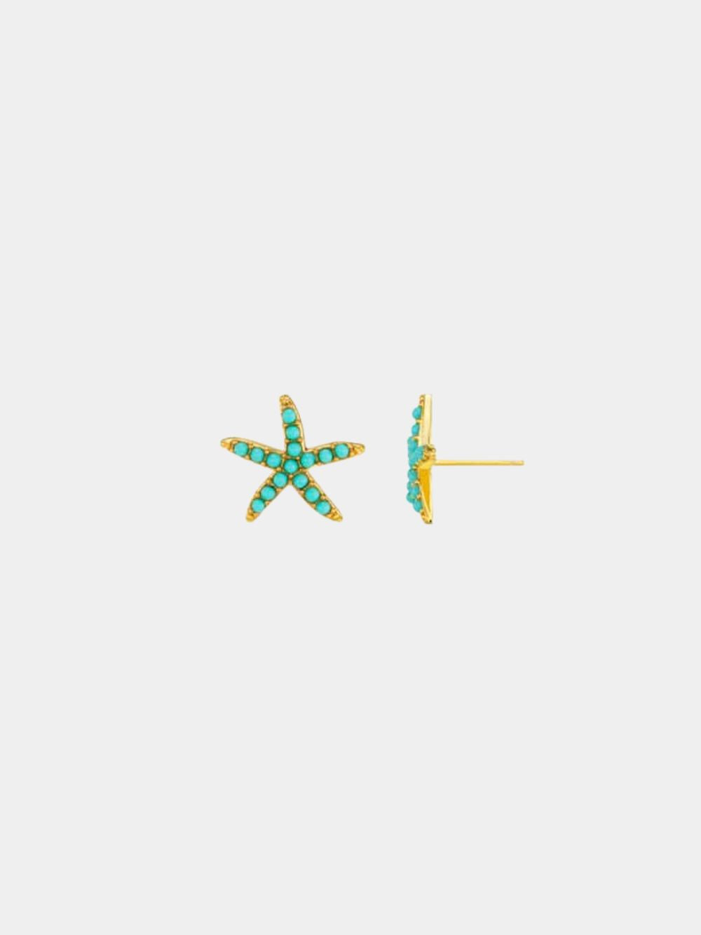 Orelia Starfish Turquoise Earrings