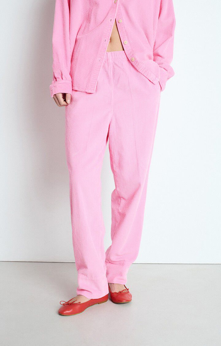 American Vintage Padow Cord Cotton Trousers Bubblegum Vintage American Vintage