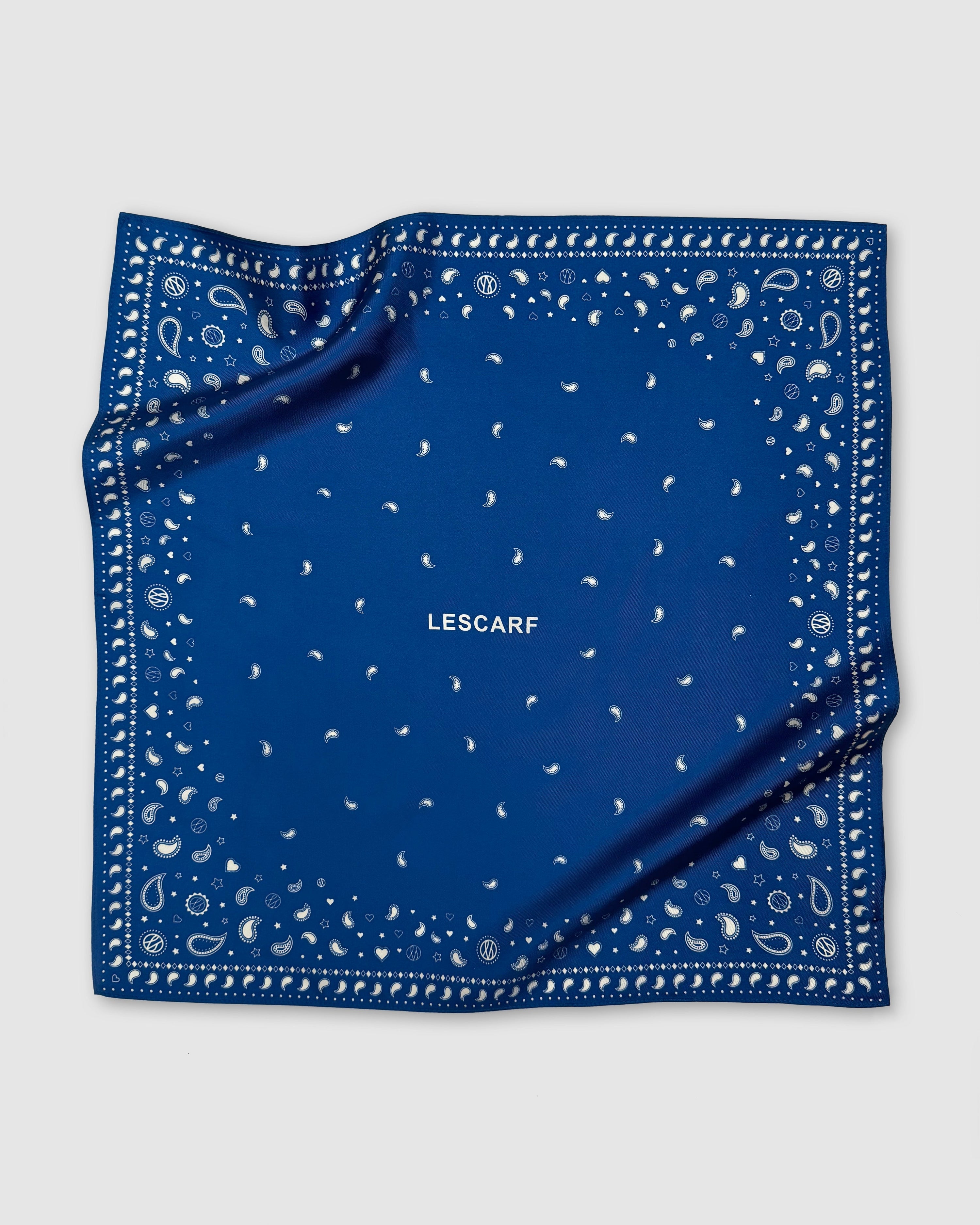 Le Scarf Paisley Scarf 2 Klein Blue Le Scarf