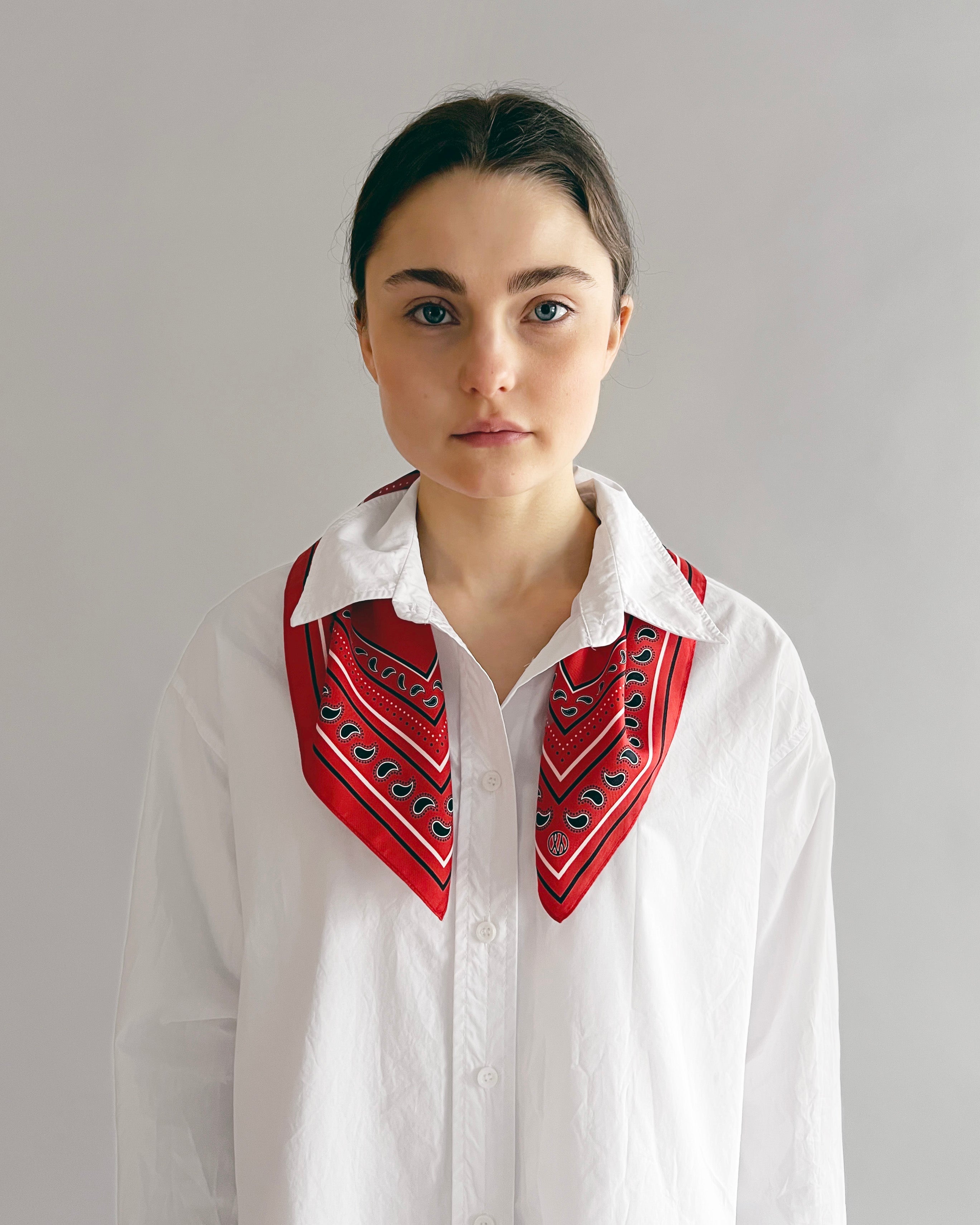 Le Scarf Paisley Scarf Red Le Scarf