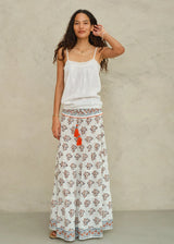 Mabe Stella Print Maxi Skirt Ecru