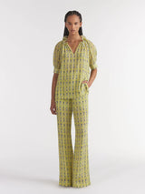 Jaimie Trousers Faience Floral Lime - Twenty Petworth