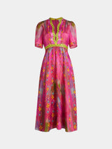 Saloni Tabitha Dress in Chevron - Twenty Petworth