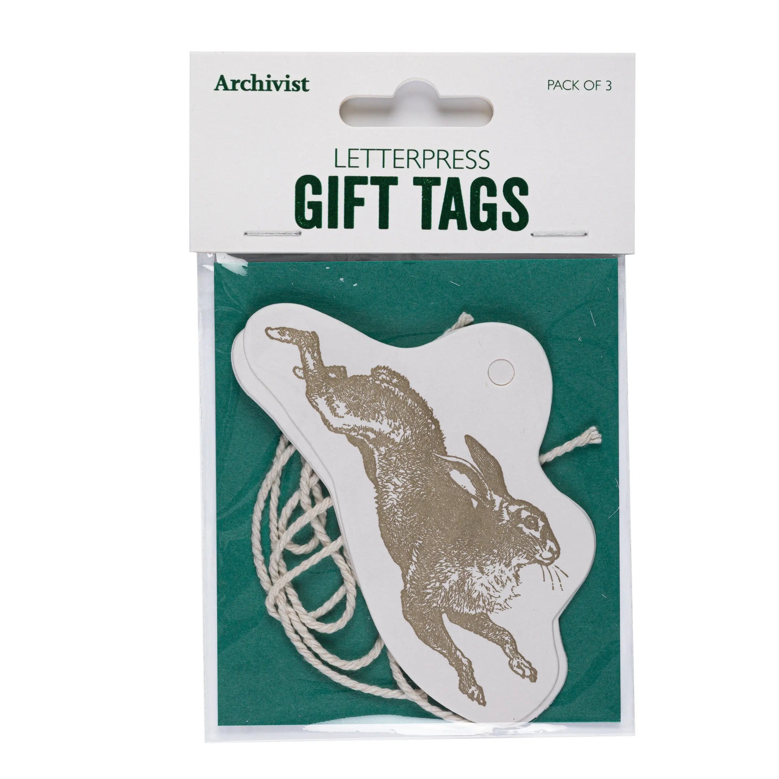 Archivist Hare Gift Tag Archivist