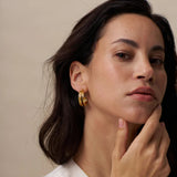 Open Interlocking Mid Size Hoops Orelia