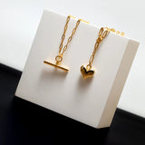 Chunky T-Bar Mid Length Necklace Orelia