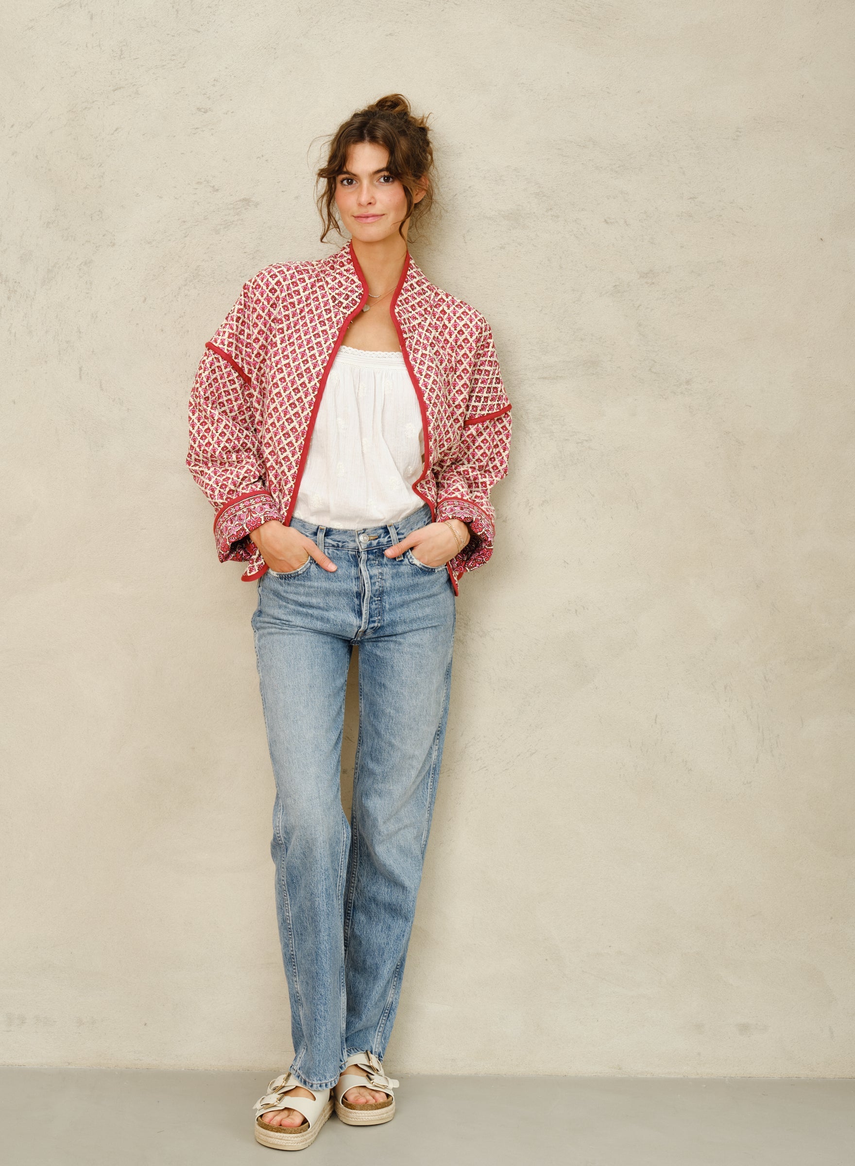Mabe Viti Print Jacket Pink M.A.B.E