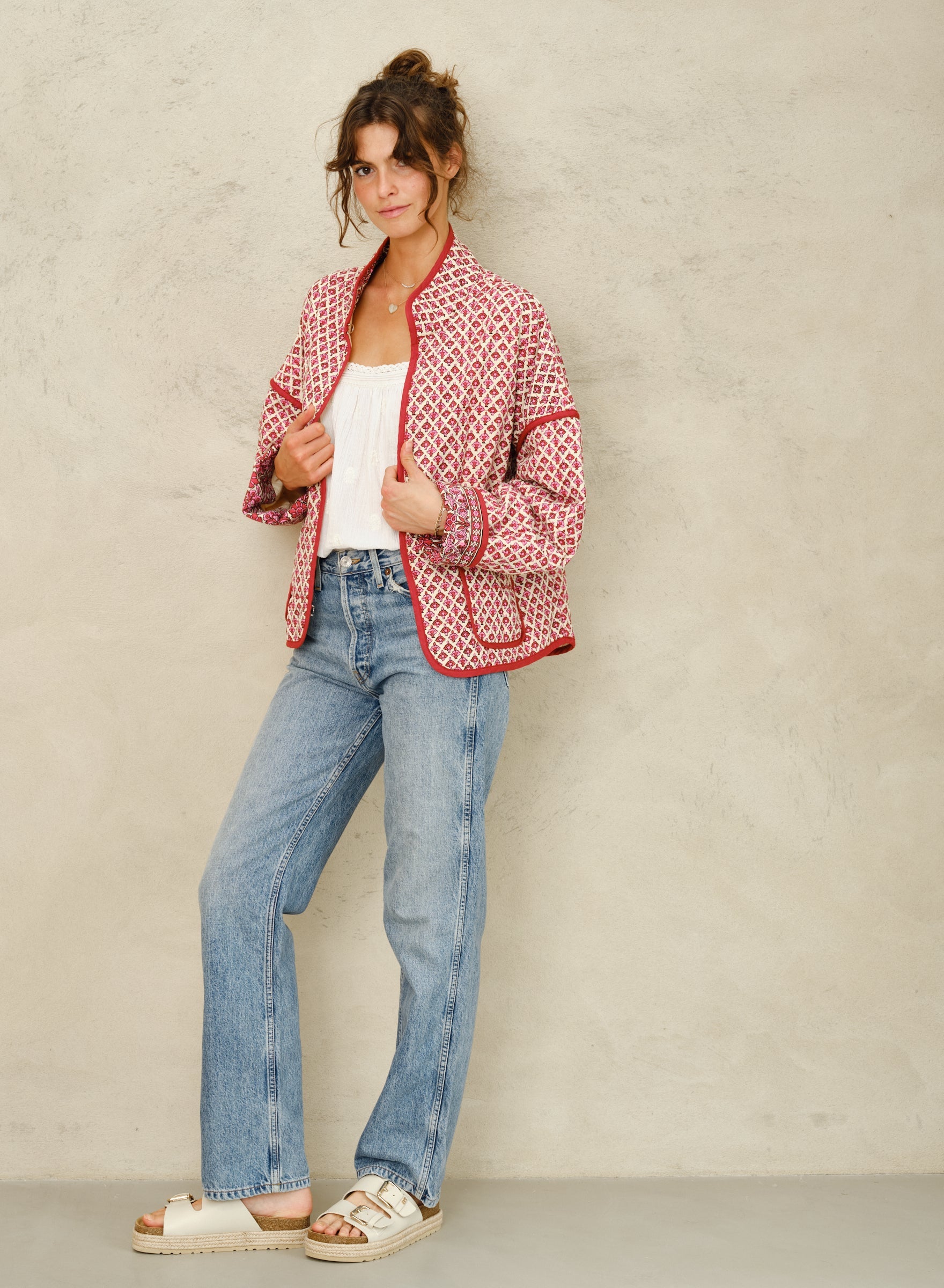 Mabe Viti Print Jacket Pink M.A.B.E