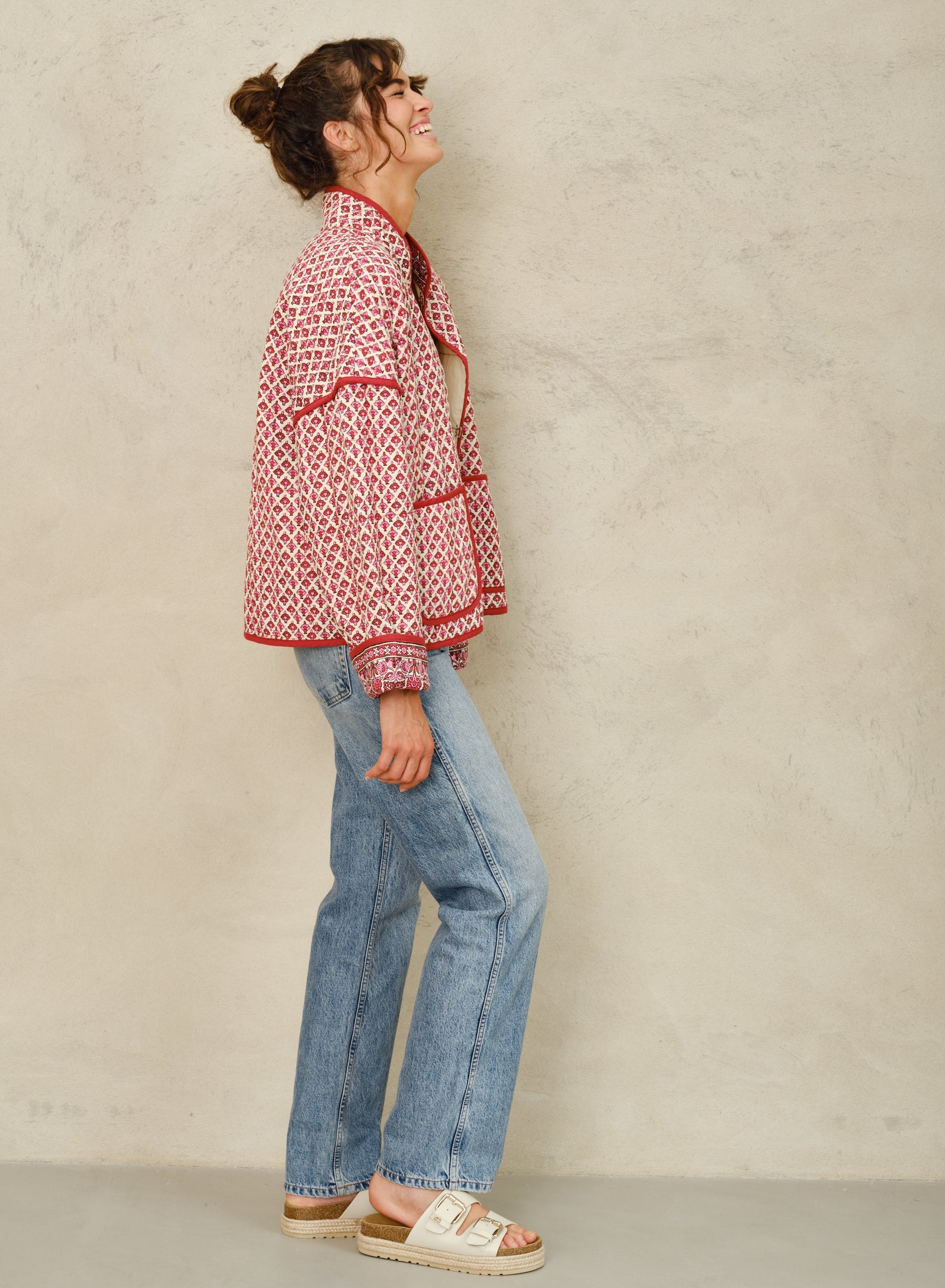 Mabe Viti Print Jacket Pink M.A.B.E
