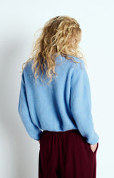 American Vintage Vitow Cardigan Aura Melange Blue American Vintage