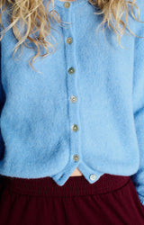 American Vintage Vitow Cardigan Aura Melange Blue American Vintage