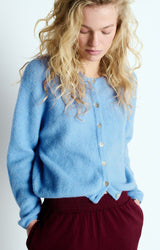 American Vintage Vitow Cardigan Aura Melange Blue American Vintage