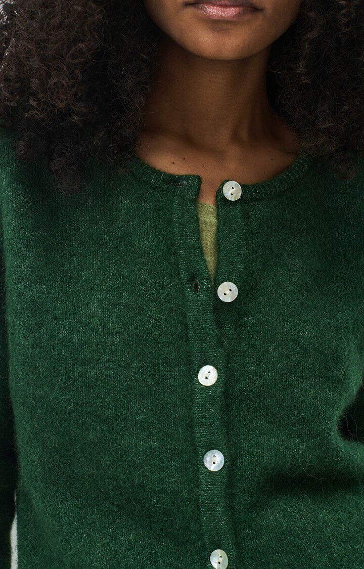 American Vintage Vitow Cardigan Melange Basil American Vintage