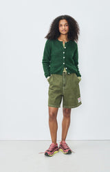 American Vintage Vitow Cardigan Melange Basil American Vintage