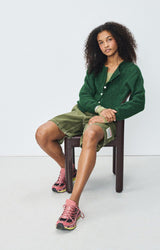American Vintage Vitow Cardigan Melange Basil American Vintage
