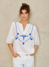 Mabe Vivien Top in Blue M.A.B.E