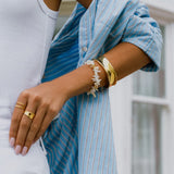 Orelia Cream Chip Shell Bracelet