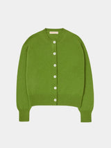 &Daughter Ada Crewneck Cardigan in Green