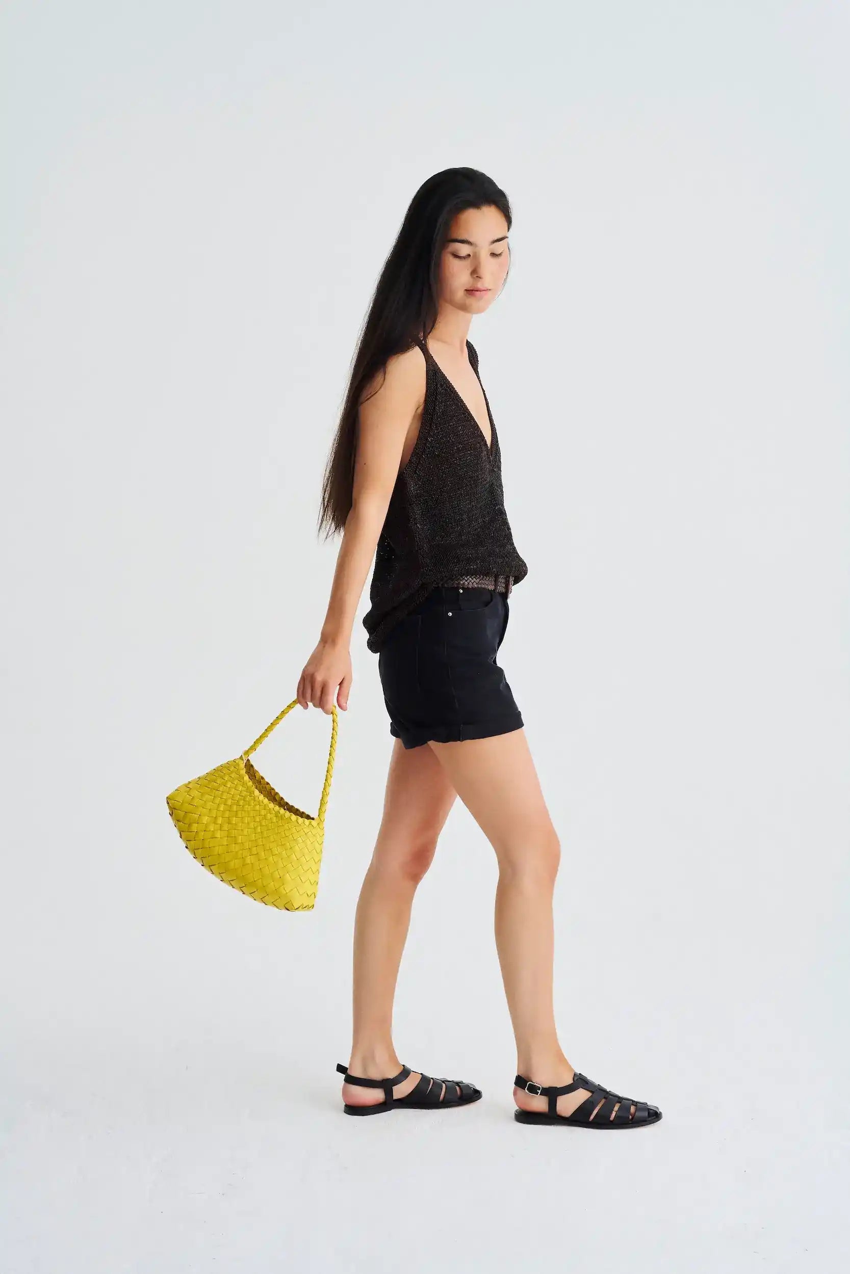 Dragon Diffusion Rosanna Woven Bag Yellow Dragon Diffusion