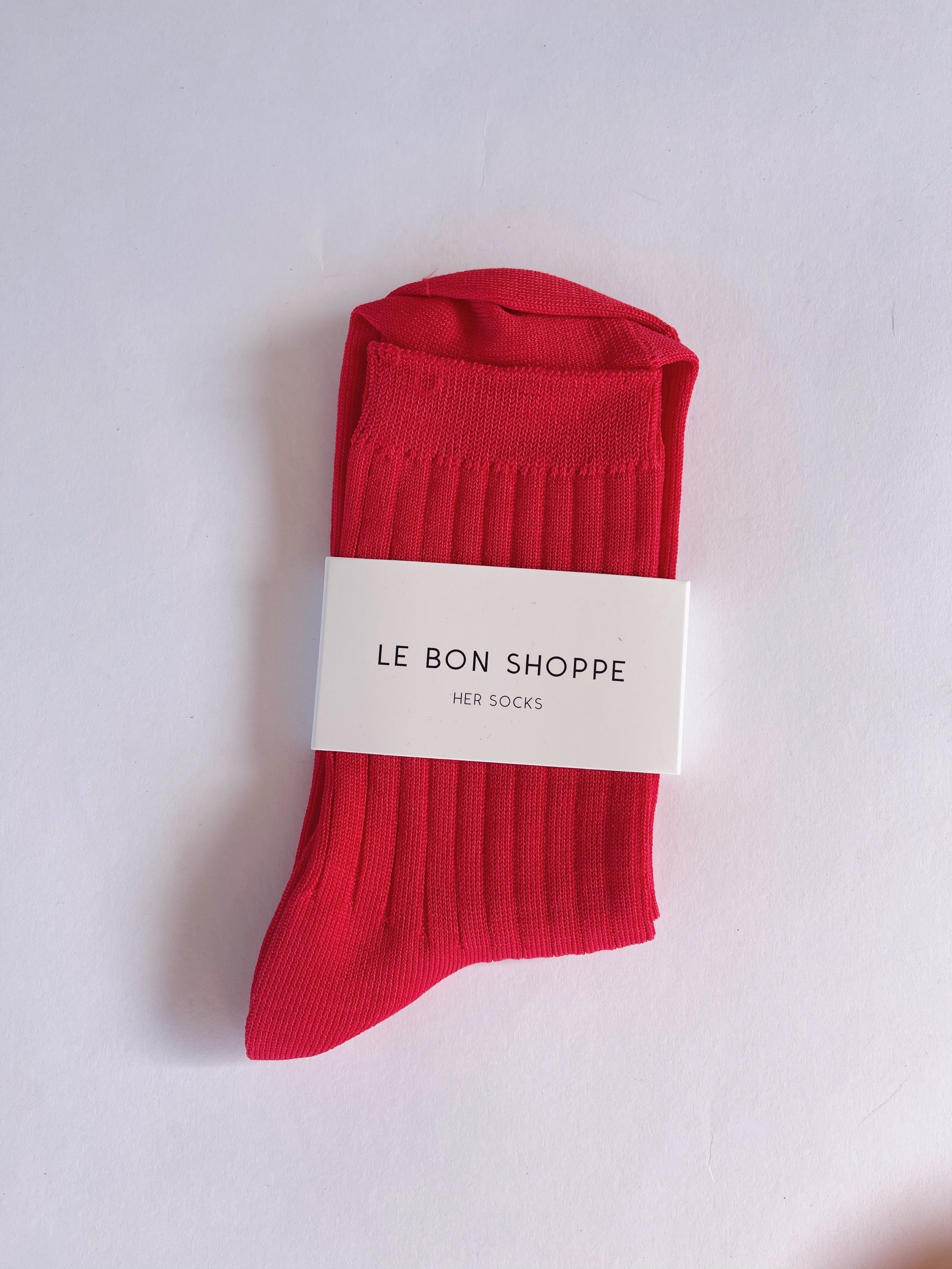 Le Bon Shoppe Her Socks in Classic Red Le Bon Shoppe