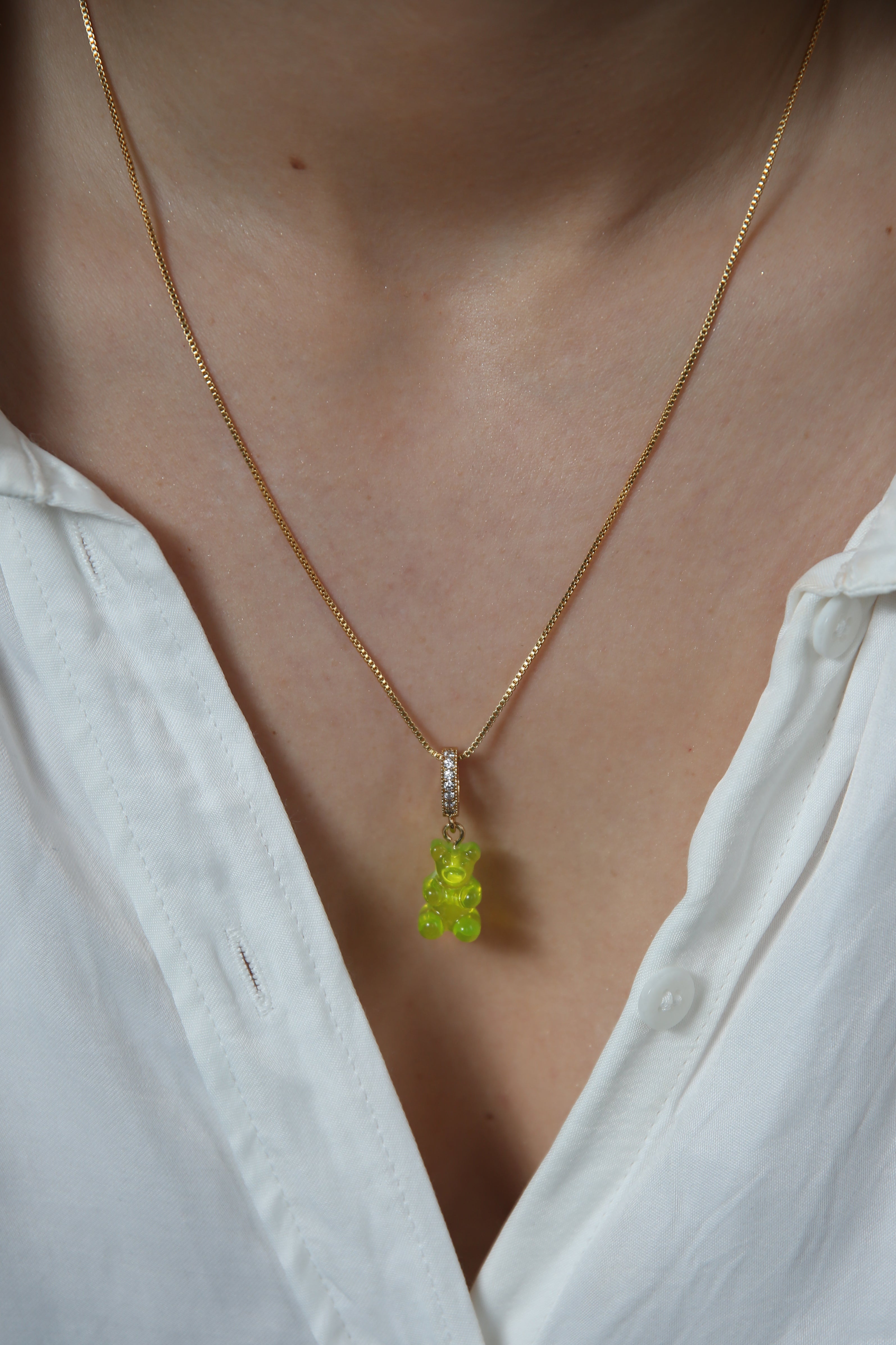 Crystal Haze Nostalgia Bear Pave Connector Lime - Twenty Petworth