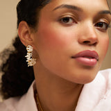 Orelia Coral Chip Shell Earrings