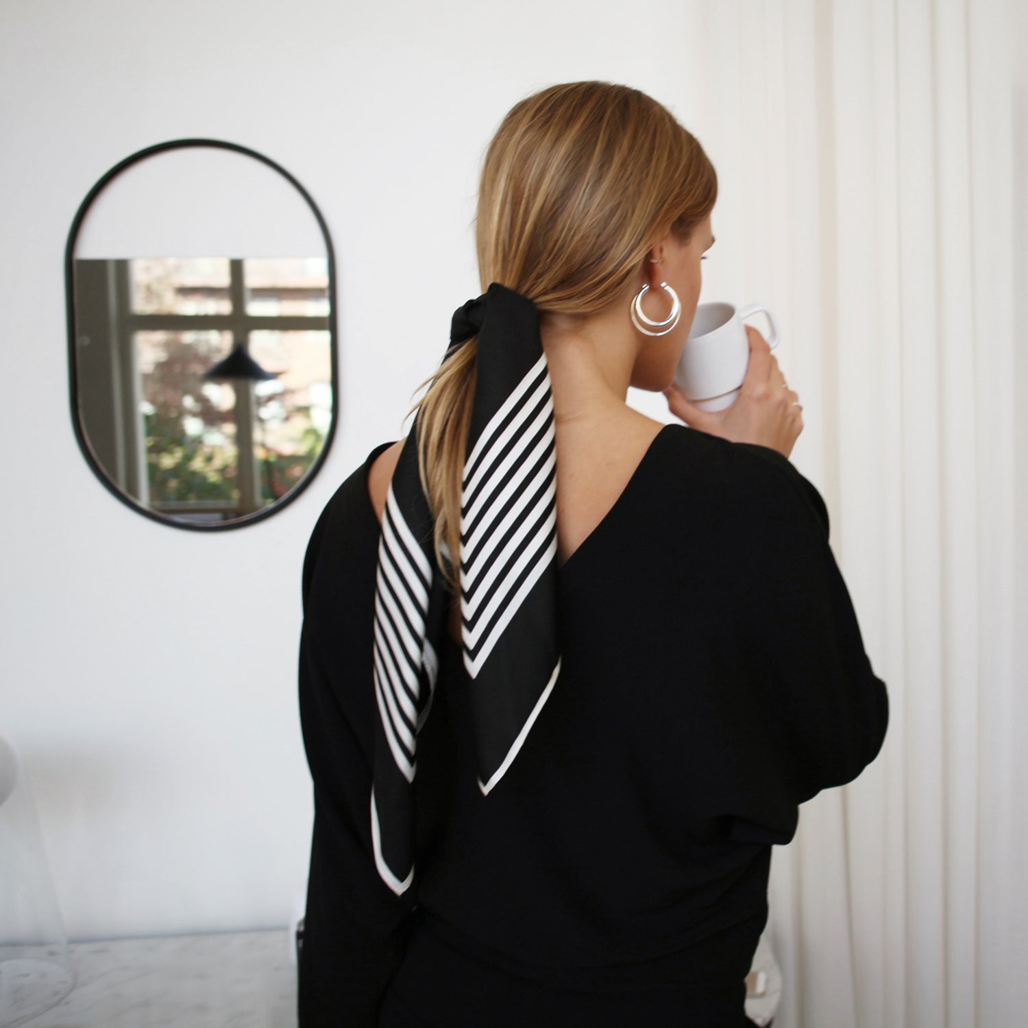 Le Scarf No.2 Black & Cream Le Scarf