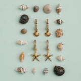 Orelia Pearl Shell Micro Hoop Earrings