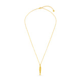 Orelia Textured Fish Charm Necklace